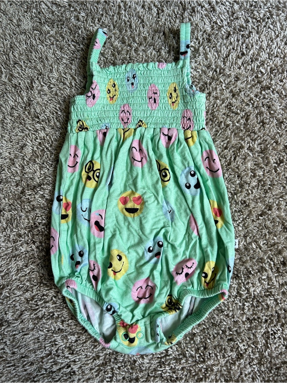 Birdie Bean Smiley Bamboo Bubble Romper.